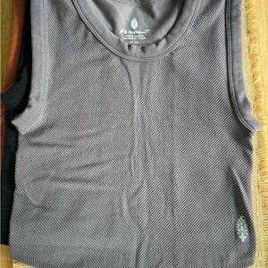 FP Movement by Free People Gray Ribbed Muscle Tank